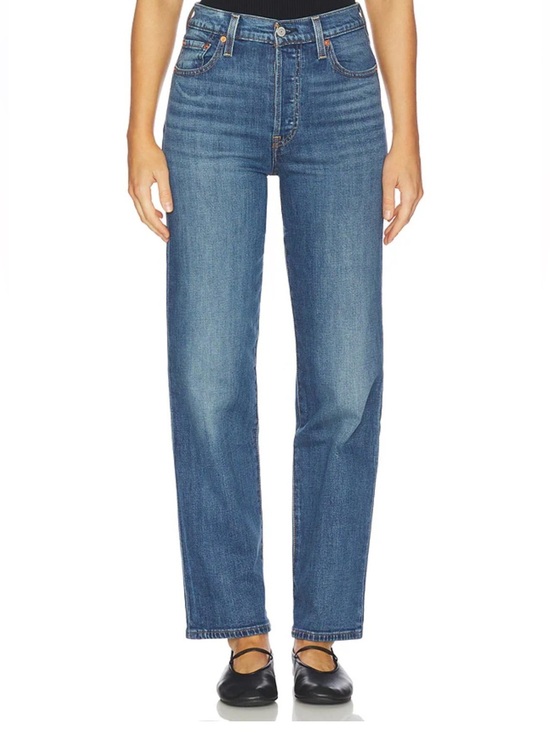 Levi's Denim - Levi’s Ribcage Straight Jeans W31 L32 Medium Wash Vintage Fade High Rise